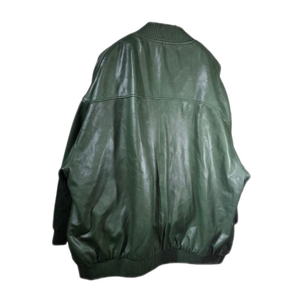 Vintage Rocco Tuscani Italian Lambskin Leather Bomber Jacket XXL 58in - Picture 2 of 16